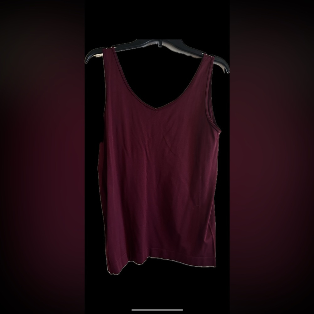 White Stage Tank Top Maroon